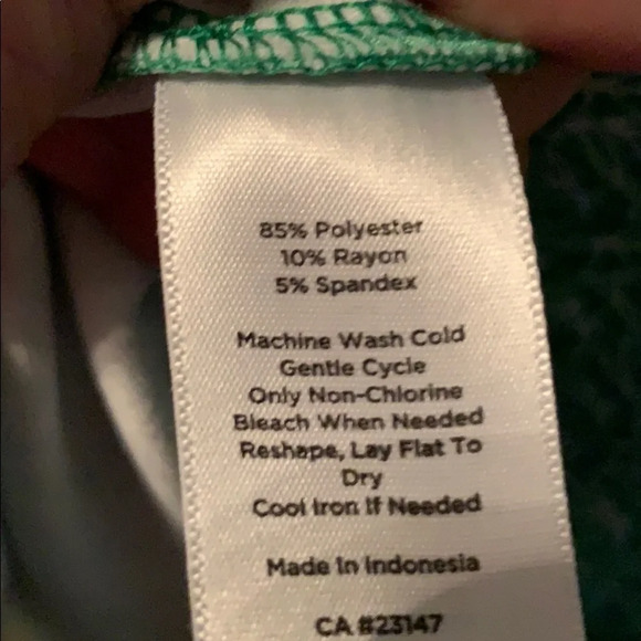 Talbots Green & White Sunglasses Print Dress Small - Picture 6 of 7